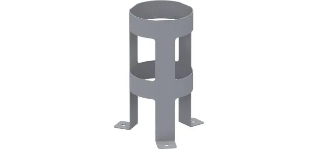 40121 – HOLMAN Tank Mounting Bracket, Used To Secure MC Size Category Cylinders Gray Powder Coated Floor Mount